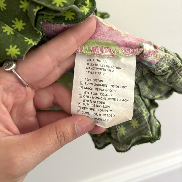 Jelly the Pug Girls Christmas Dress Holly Ornaments Ruffle Details Sz 7 - Picture 7 of 7